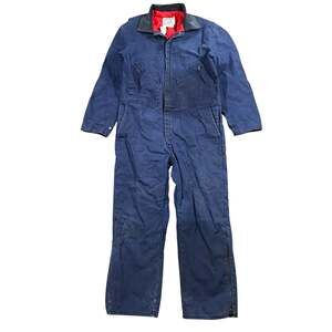 Vintage Walls Zero Zone Insulated Coveralls Mens Large Regular Canvas Navy Blue
